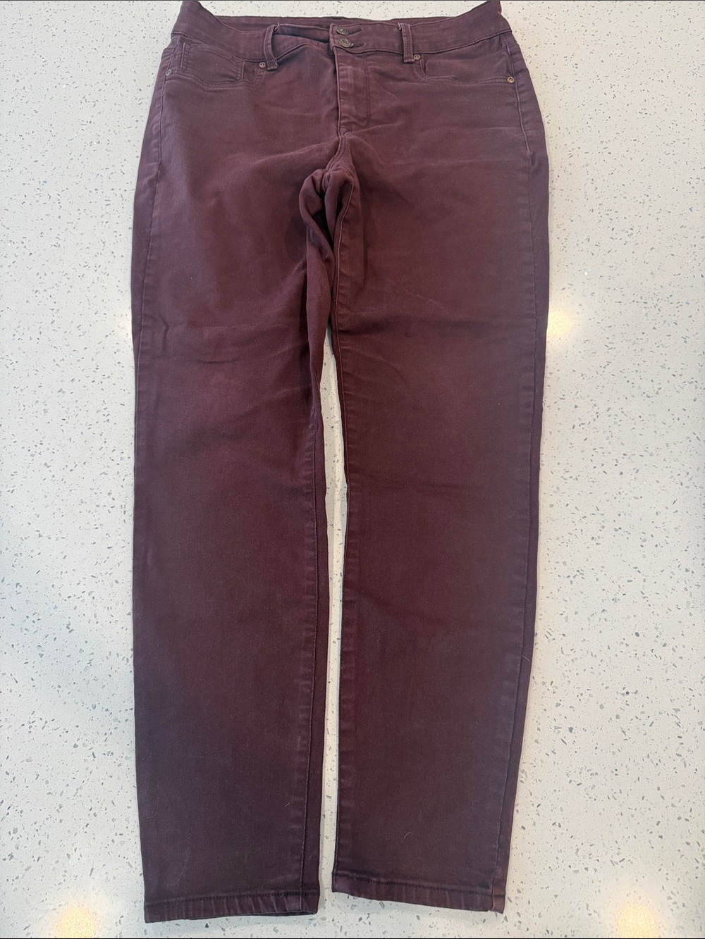 Maurice’s maroon high-rise skinny jean